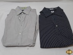 Lote de 2 camisas sociais originais de manga longa em algodão. Sendo uma da Richards tamanho 5 e outra da Gap tamanho XL.