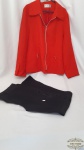 Conjunto 2 peças feminas, blaiser ecalaç jeans preta bordada. Tamanho 46, composiçao calça elastano