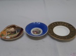 Lote de 3 pratinhos decorativos. Medindo o maior 12,5cm de diâmetro.