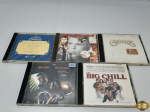 Lote de 5 cds originais diversos, composto de Big Chill, Arpenters, etc.