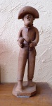 MARIA OTILIA,  Caboclo,  escultura em barro, 22cm, assinada na base.