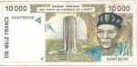 BURQUINA FASO - 10.000 FRANCOS - 1992/2002 - ÓTIMO ESTADO DE CONSERVAÇÃO - ESTIMATIVA 60,00