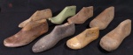 COLECIONISMO - Lote constando 10 antigas formas para sapatos, confeccionadas em madeira nobre.