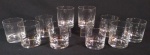 HERING - Lindo e antigo conjunto constando 10 copos para Whisky, anos 50, confeccionadas em cristal translucido. Med 9 cm.