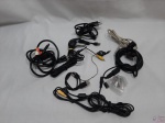 Lote com diversos cabos conectores.