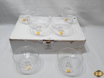Jogo de 6 taças abertas de sorvete, sobremesa em cristal Strauss selado. Medindo 12,5cm de diâmetro x 8,5cm de altura.