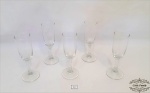 6 Taças para vinho do porto em cristal  translucido