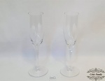 2 taças para espumante em fino cristal marcado H.Stern Home. Medida 21cm  de altura