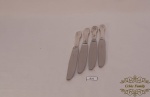 4 facas de sobremesa da Cia aerea Air france em prata 90 francesa Christoflle.