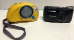 2 Maquinas fotográficas antigas - MINOLTA para mergulho e OLYMPUS - Não testadas - NO estado
