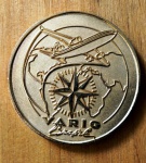 Medalha em metal dourado 36 semanas de voo para o Brasil - VARIG - 2000 (Fk)