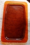 Rara Bandela Retrô de Acrílico Laranja . Mede : 50 x 30 cm . Marcas do tempo