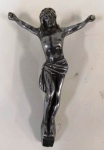 Antigo Cristo em metal prateado para uso em cruz. Mede: 16 cm