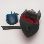 LANCHA BATMAN PLÁSTICO RÍGIDO. FABRICANTE AZRAK DÉCADA DE 70. MOVIDO A PILHA. COM 22 CM. PARA RESTAURO.