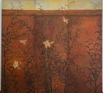 REGINALDO PEREIRA - Lote de 3 painéis, OST com motivos florais da flora Brasileira. Med. 170x60 cm cada painel. Reginaldo Pereira, maranhense radicado em Uberaba que também é artista plástico de renome nacional e internacional.