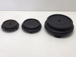 DIVERSOS - Conjunto de 4 peanhas/base em madeira nobre torneadas. Maior 16 cm e 8 cm.