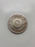 NUMISMÁTICA - Moeda 1 onça redonda de prata. HOFFMAN E HOFFMAN. Anverso logo tipo estrela de 4 pontas e reverso exibe peso e a pureza junto com a data. Peso 32 gr.