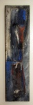 Benjamin Silva (Juazeiro/CE, 1927). SEM TÍTULO. 1962. Técnica mista sobre tela colada em madeira. Assinado Benjamin 1962 (cie). 86 x 22 cm. Espessura da madeira = 2 cm.