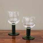 Jogo de copos, estilo ART DECO, composto de 12 copos de água e 12 copos de vinho.