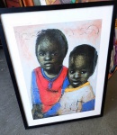 ÉLON BRASIL, Crianças do Benin, serigrafia, 70 X 53cm, assinada, datada 2004, numerada 13/250.