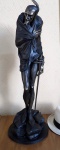 MEFISTÓFOLIS,  escultura em resina, 77cm, assinada J.Gautier, peça bastante pesada.