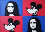 FERNANDO RIBEIRO,  Mona Mickey, serigrafia,  47 x 67cm, assinada, datada 2007, numerada 69/70, sem moldura.