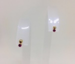 Brinco De Ouro  Branco 18k, Infantil Bolinha de Zirconia Peso: 0,4g, Valor de Mercado: R$ 300,00