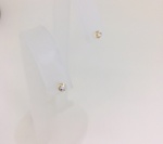 Brinco  De Ouro 18k, Infantil e Zirconia Peso: 0,4g, Valor de Mercado: R$ 300,00