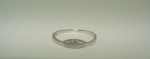 Anel Em Ouro Branco 18k, Com 1 Diamante, Peso: 1,4g, Tamanho: 20, Valor de Mercado: R$ 1,160,00