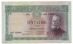 CEDULA DE PORTUGAL - 100 ESCUDOS - ANO DE 1957 - VALOR DE COMERCIO R$ 120,00 - CONSERVAÇÃO: MUITO BEM CONSERVADA
