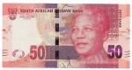 CEDULA DA AFRICA DO SUL - 50 RAND - ANO DE 2012 - NELSON MANDELA - CATALOGO INTERNACIONAL: #135 - VALOR DE COMERCIO R$ 100,00 - CONSERVAÇÃO: FE = FLOR DE ESTAMPA