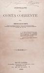José da Silva Costa - Contracto de Conta Corrente - Rio de Janeiro 1886 - 1a Ed. - Conservação: Muito bom - Encadernado