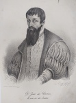 Charles Legrand - D. João de Castro 4. vice-rei da India - Lisboa 1845c - AF 25,5x18cm AI 17x17cm - Bom; restauro nas bordas; sinais de acidificação.