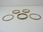 BIJUTEIRIA - Lote de 5 pulseiras em latão.