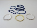 BIJUTERIAS - Lote de 8 pulseiras diversas.