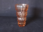 CRISTAL - Vaso floreira em cristal lapidado, ao gosto MOSER. Med. 21x12 cm.