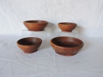 DIVERSOS - Lote de 4 cuias em madeiras. Med. 5x16 cm e 5x11 cm.