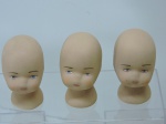 ARTESANATO - Lote de 6 cabeças de bonecas em porcelana para artesato.