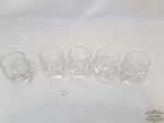 5 Copos para aperitivo em cristal lapidação dedão. Medida