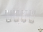 4 copos longos em cristal lapidaçao dedao monogramado