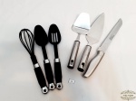 Lote de 6 peças de talheres de cozinha. Medida Maior 29,5 cm comprimento.Mrnor 22,5 cm comprimento.