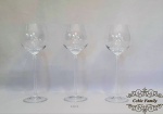 3 taças  para vinho em fino cristal Strauss. Medida, 21 cm de altura. marcado na base cristal Strauss