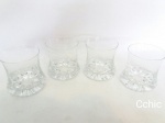 4 Copos em   demi  Cristal  Translucido Para  Whisky. Medida