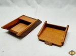 2 peças em madeira para escritório, porta papel e porta clips. Medindo o porta clips 18x10x4cm de altura