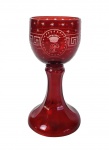 VISCONDE DE PARAGUASSU  BACCARAT  RICO GOBLET EM CRISTAL DE BACCARAT NA TONALIDADE RUBI. O GOBLET TEM O FUSTE FACETADO COM FEITIO DE CORNETA. CORPO LAPIDADO COM ESTRELAS E GREGA. EM RESERVA, INICIAL P SOB COROA DE VISCONDE. PERTENCEU AO SERVIÇO DO VISCONDE DE PARAGUASSU FRANCISCO MONIZ BARRETO DE ARAGÃO. EXEMPLAR IDÊNTICO A ESSE INTEGRA O ACERVO DO MUSEU HISTÓRICO NACIONAL E ESTÁ AMPLAMENTA CARACTERIZADO E REPRODUZIDO NAS PAGINAS 244, 245, 246 E 247 DO LIVRO O CRISTAL NO IMPÉRIO DO BRASIL POR JORGE GETÚLIO VEIGA. NOTA: Francisco Munis Barreto de Aragão, 2.º barão e 1.º e único Visconde de Paraguaçu (Bahia, 11 de agosto de 1813  Hamburgo, 25 de julho de 1901) foi um diplomata brasileiro. Filho de Salvador Munis Barreto de Aragão, 1º barão de Paraguaçu. Foi cônsul do Brasil em Hamburgo, faleceu solteiro. Agraciado cavaleiro da Imperial Ordem de Cristo, grande dignitário da Imperial Ordem da Rosa, comendador da Ordem do Libertador Bolívar, da Venezuela, cavaleiro da Ordem Grã-Ducal de Baden e do Leão de Zaehingen. Agraciado barão em 17 de julho de 1872, elevado a visconde em 10 de novembro de 1883.