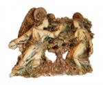 ANGELO TACCARI  ANUNCIAÇÃO  LINDA  ESCULTURA EM CERÂMICA ESMALTADA DE AUTORIA DE ANGELO TACCARI.  REPRESENTA A ANUNCIAÇÃO COM UMA INTERESSANTE ANALOGIA DA ÁRVORE E O FRUTO DO VENTRE DA VIRGEM MAS AO MESMO TEMPO O ANJO SEGURA UMA FLOR APONTANDO PARA A PUREZA DA CONCEPÇÃO DE CRISTO! BRASIL, SEGUNDA METADE DO SEC. XX. 40 X 31 CM.