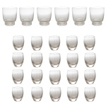Lote constando de copos para aperitivos, sendo: 20 com 5.5 cm e 6 com 6.5 cm. Pertenceu ao Espólio de Vitória Dib Bachour.