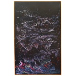 TIKASHI FUKUSHIMA (Fukushima, Japão, 1920 - São Paulo, 2001) - Noturno. Giclée s/ tela. 150 x 91 cm. 1984. Pintor, gravador. Vem ao Brasil em 1940 e reside, inicialmente, nas cidades de Pompéia e Lins, no interior de São Paulo. Em 1946, transfere-se para o Rio de Janeiro para trabalhar como assistente do pintor Tadashi Kaminagai, de quem torna-se aluno.  Obra reproduzida no Catálogo 8 Artistas Brasileiros Contemporâneos, da 1ª. exposição realizada na Casa das Rosas que reúne 8 dos mais representativos pintores brasileiros. O Giclée como Instrumento de Divulgação da Arte Brasileira  A Argento, uma empresa brasileira voltada para a fine prints, está apresentando ao circuito nacional e internacional uma tecnologia que é considerada o que há de mais sofisticado em termos de impressão de qualidade. Trata-se do Giclée (da palavra de origem francesa Gicleur que significa injetor) técnica de altíssimo padrão, cujo processo foi divulgado em 1994 por Jack Duganne e especialmente usado na reprodução de obras de arte. Um fenômeno corrente nas Artes Visuais é o da reprodução, a partir de originais, prática que teve origem por volta do século XVI com a difusão da xilogravura e, mais tarde com as técnicas do claro-escuro, água forte, litografia (século XVIII) a serigrafia, adotada de forma inteligente pela Pop Art já nos meados do séc. XX. Assim ao desenvolver a técnica do giclée sobre tela, aprimora e amplia a visibilidade do acervo artístico brasileiro contribuindo para a sociabilização da Arte Nacional, uma vez que o menor custo de uma reprodução de qualidade, permite a presença do artista e de sua criação em um maior número de locais e logradores públicos de nossa comunidade, e nas coleções particulares.