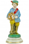ANOS 60 - Antigo Paliteiro de Coleção, executado em porcelana, representando figura masculina. Altura: 18 cm. xxx