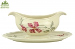 ROSENTHAL SELB- GERMANY - WINIFRED - Belíssima Molheira, executada em fina porcelana alemã, na tonalidade marfim, com rica policromia floral, filetada a ouro. Dimensões: 8 cm X 17 cm X 22 cm (Alt./Comp. /Larg.). xl